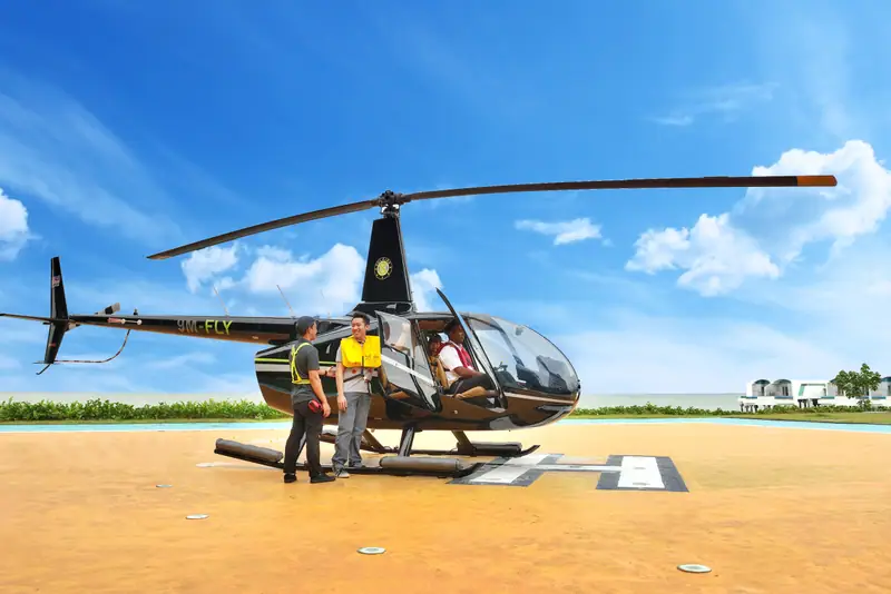 Helikopter untuk joyride di resor