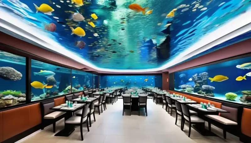 Restoran fine dining bertema akuarium di Lexis Hibiscus 2