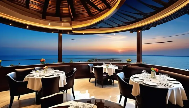 Restoran Barat menghadap laut